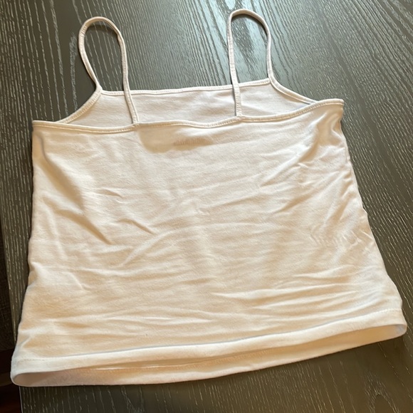White Spaghetti Strap Crop Tank Top - Picture 4 of 4